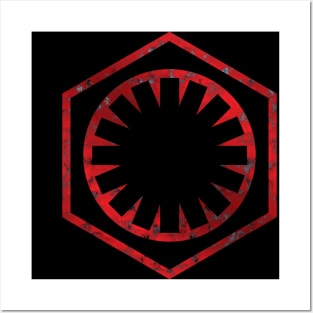 The First Order/New Imperial Logo - Red Metal Weathered Posters and Art